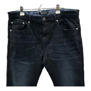 Stitch's Barfly Slim Leg Men's 38x33 Black Jeans Selvedge Denim Pants Normcore